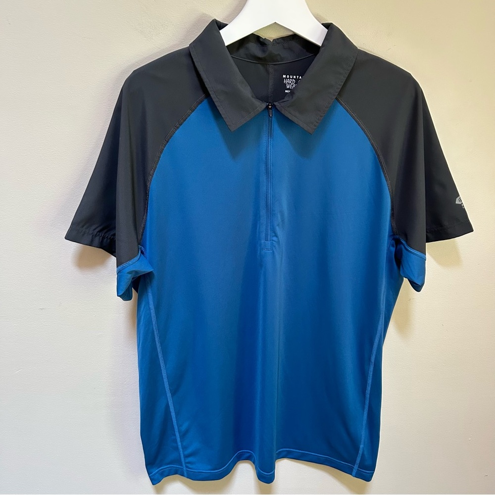 Mountain Hardwear~ Men’s 1/4 Zip Large Lightweight Short Sleeve Collar Shirt